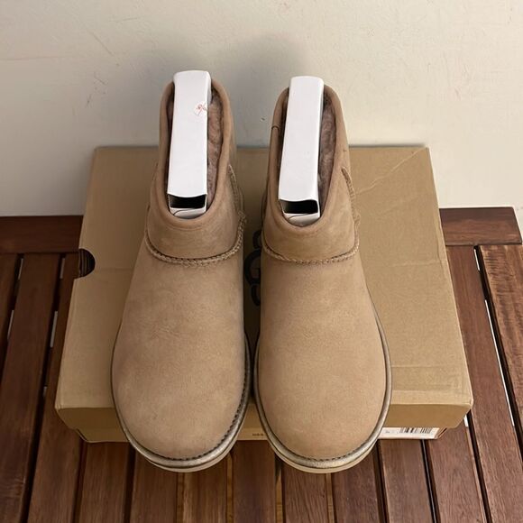 UGG Classic Mini Shine Boots Brown/Metallic USA Women Size 7/UK 5/EU 38 - Picture 6 of 15